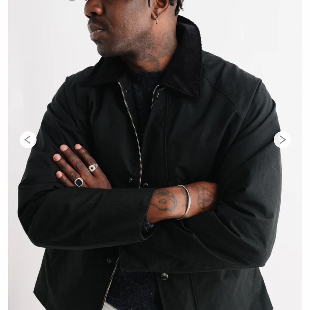 Paynter Men’s Batch No.23 Black Waxed Utility Jacket Medium NWT